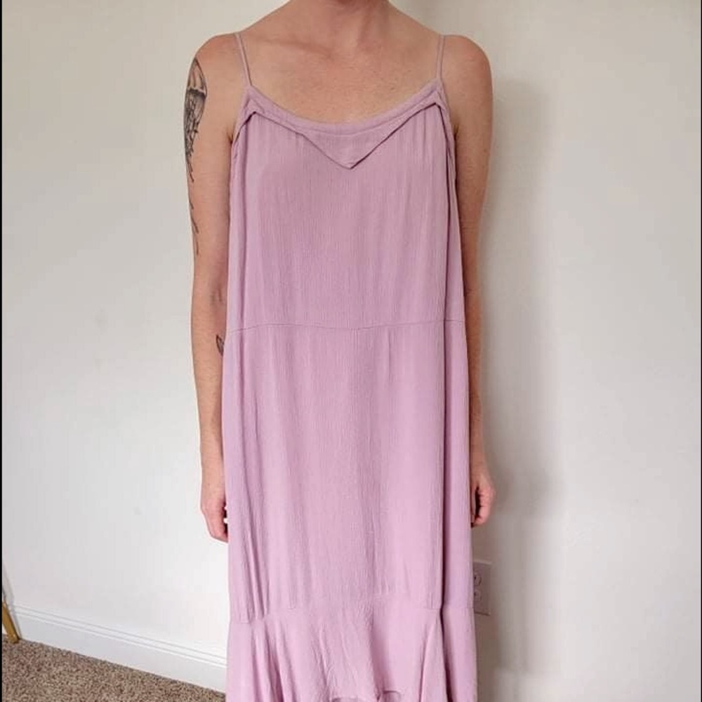 Boho midi dress — blush